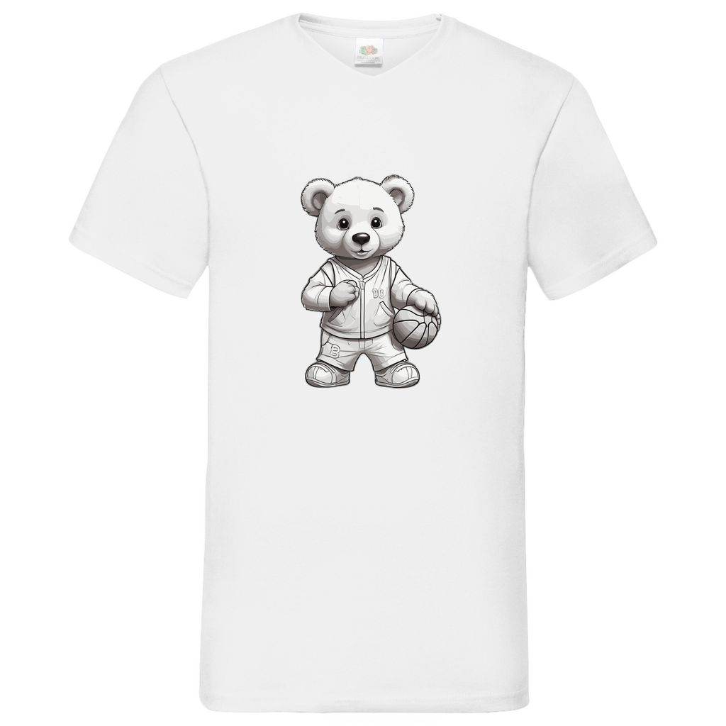 Herren T-Shirt „Basketball-Bär“ – Urban Style trifft Sports Vibes