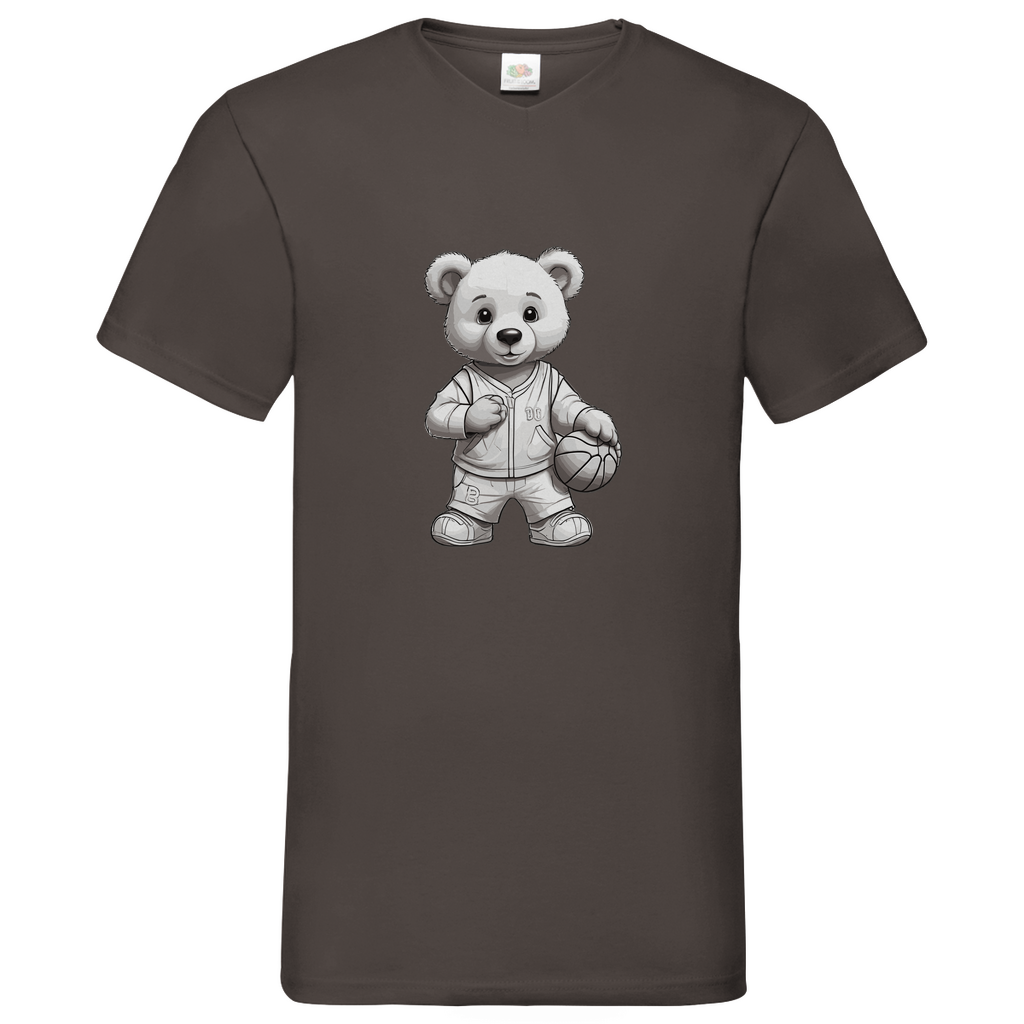 Herren T-Shirt „Basketball-Bär“ – Urban Style trifft Sports Vibes