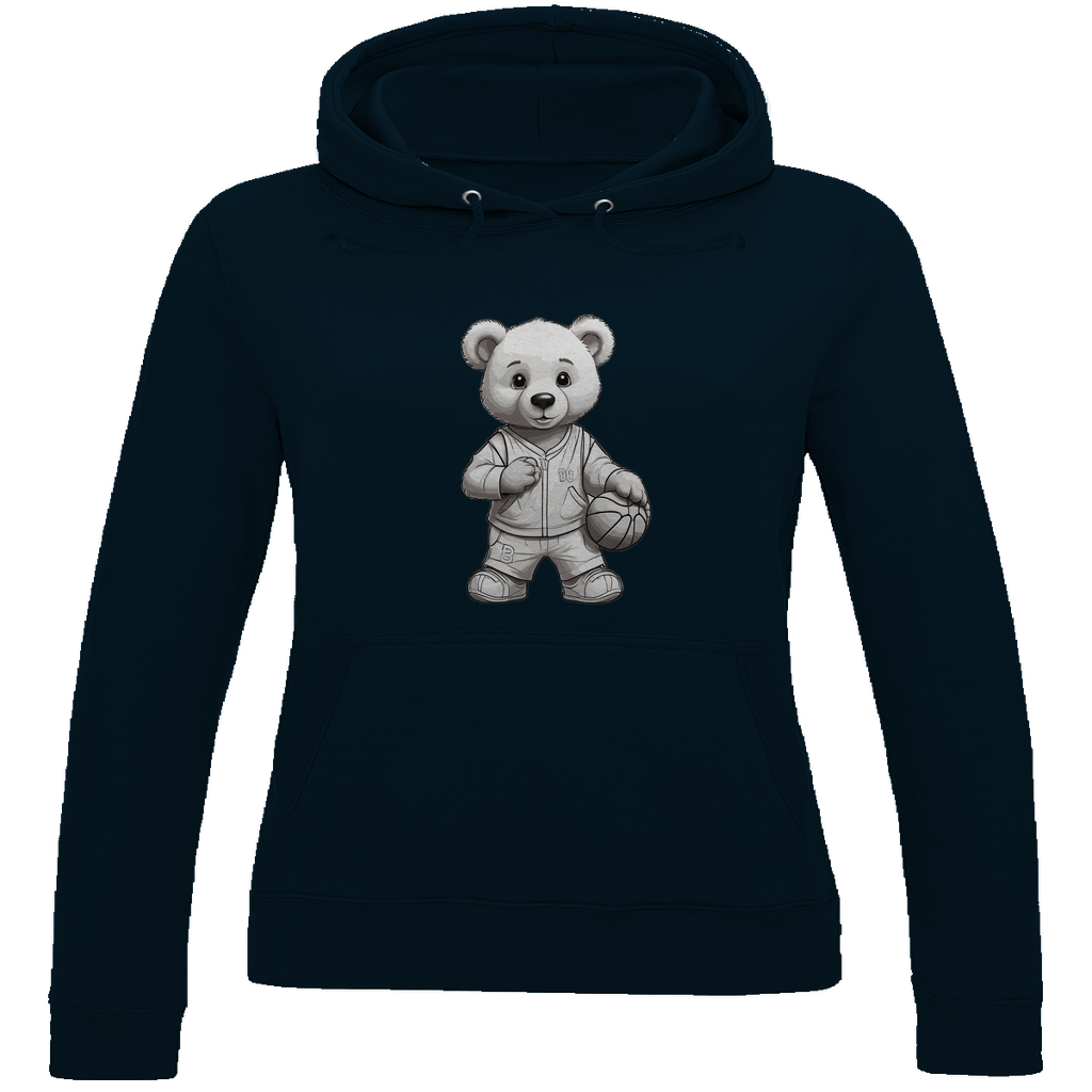 Damen Hoodie „Basketball-Bär“ – Stylisch, cozy & voller Energie