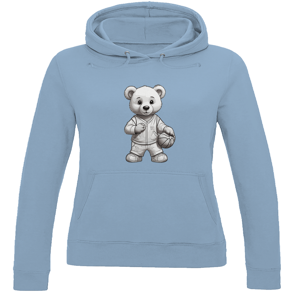 Damen Hoodie „Basketball-Bär“ – Stylisch, cozy & voller Energie