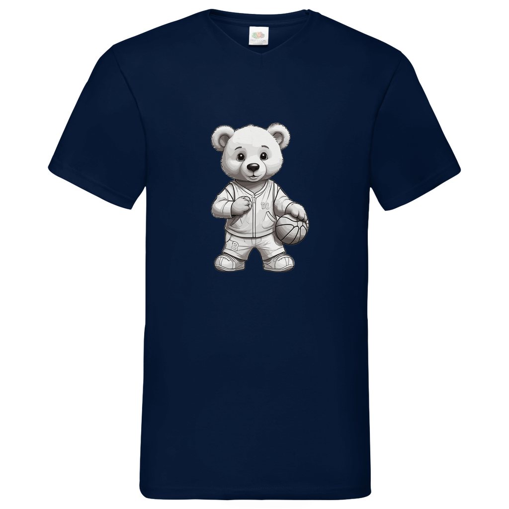 Herren T-Shirt „Basketball-Bär“ – Urban Style trifft Sports Vibes
