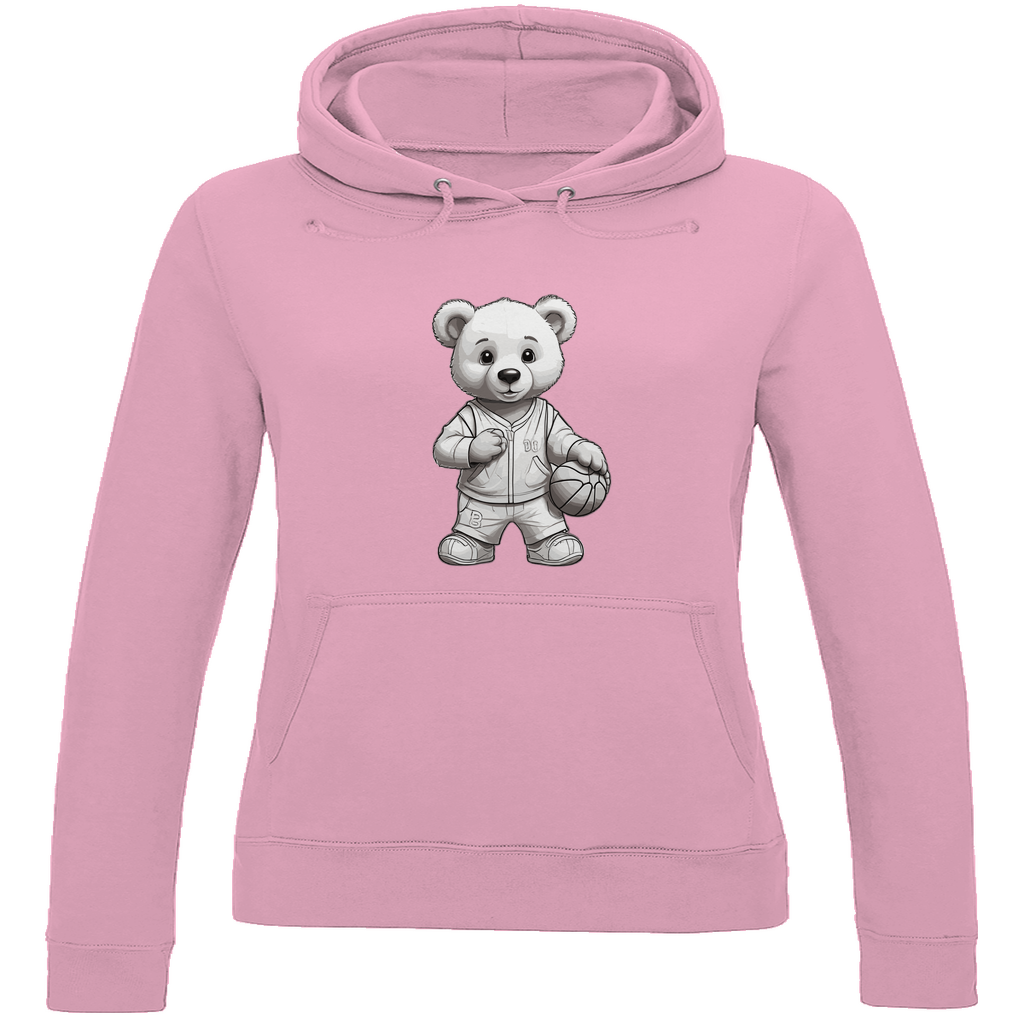 Damen Hoodie „Basketball-Bär“ – Stylisch, cozy & voller Energie