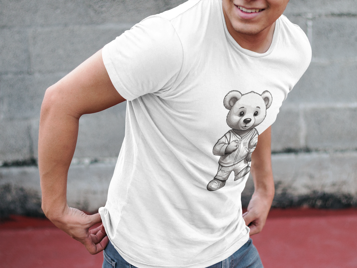 Herren T-Shirt „Basketball-Bär“ – Urban Style trifft Sports Vibes