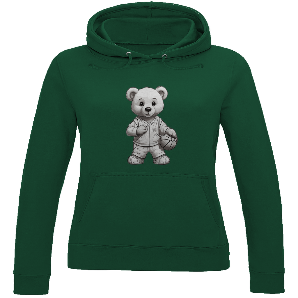 Damen Hoodie „Basketball-Bär“ – Stylisch, cozy & voller Energie