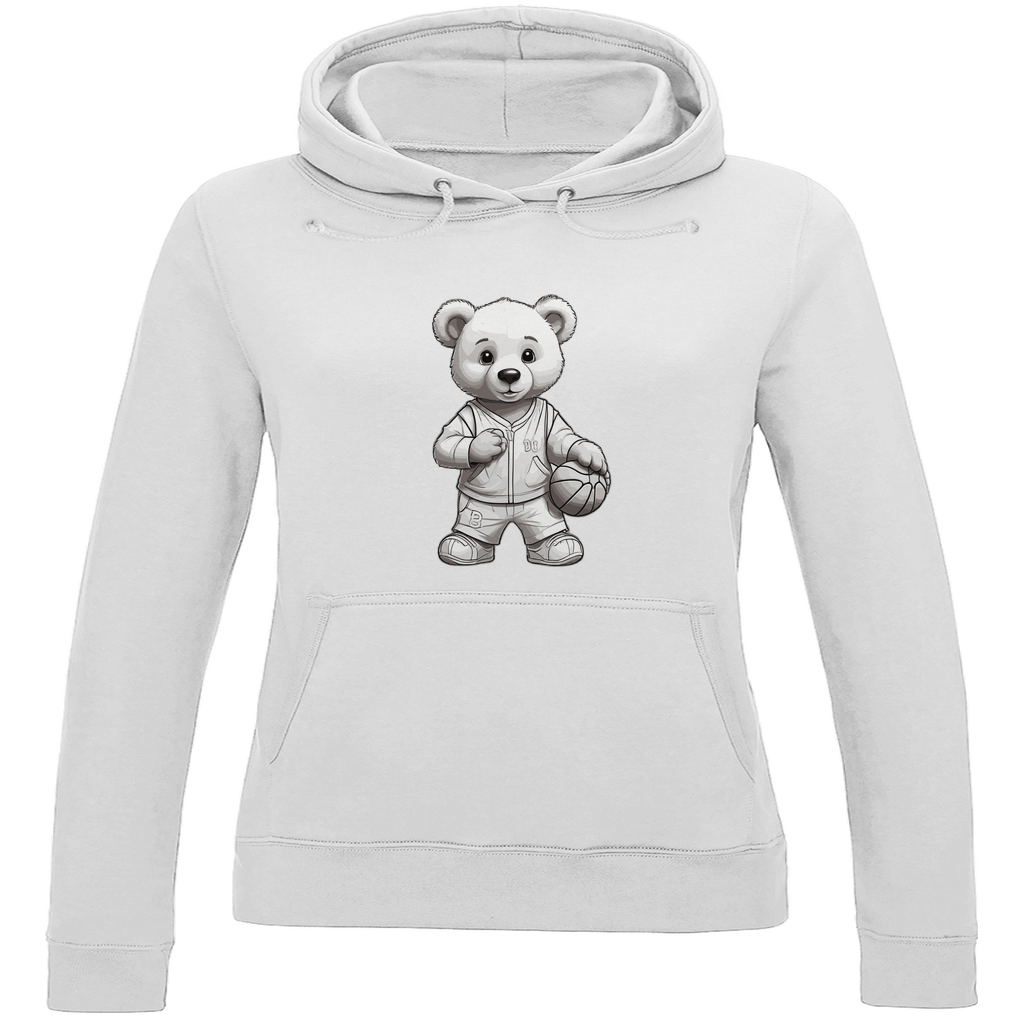 Damen Hoodie „Basketball-Bär“ – Stylisch, cozy & voller Energie