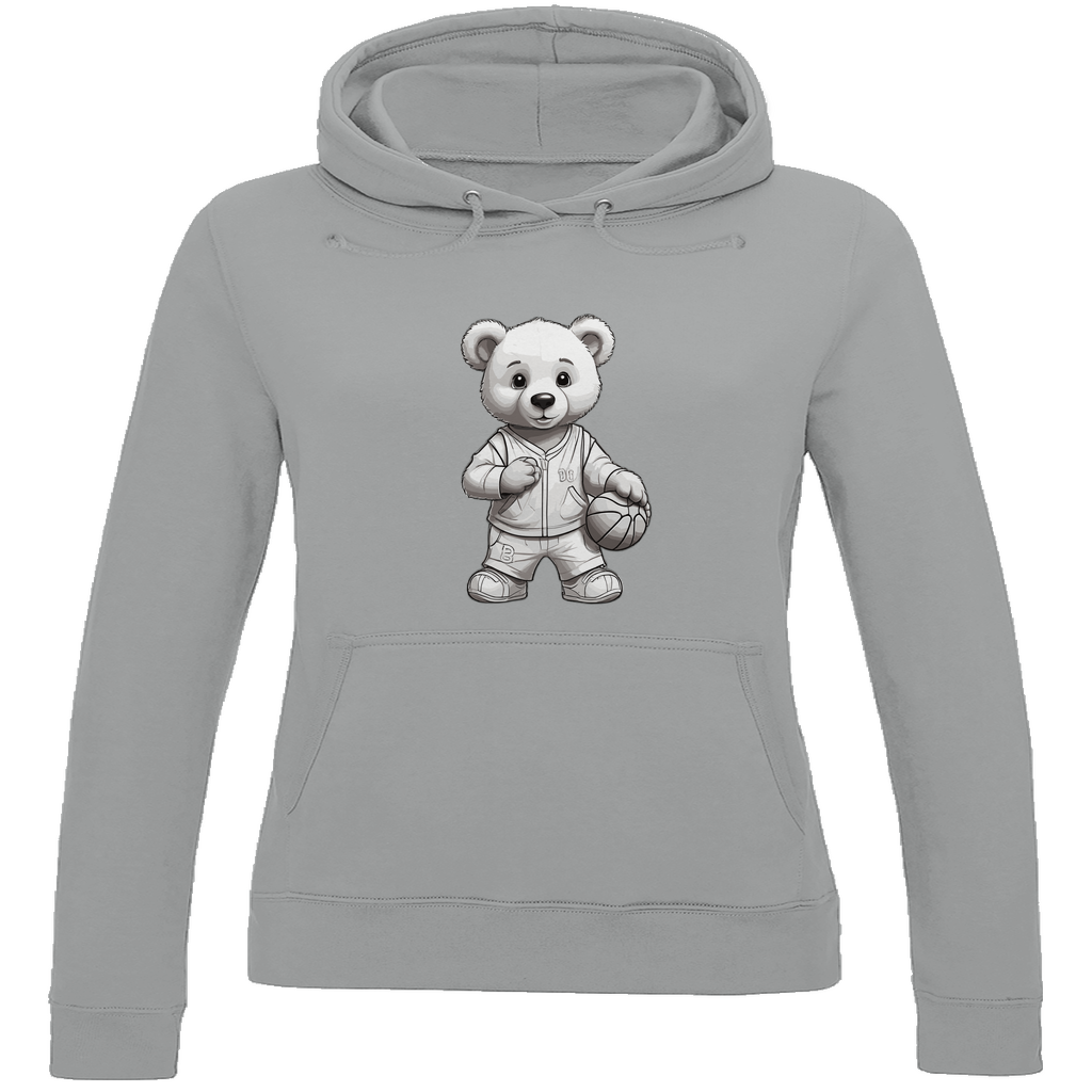 Damen Hoodie „Basketball-Bär“ – Stylisch, cozy & voller Energie