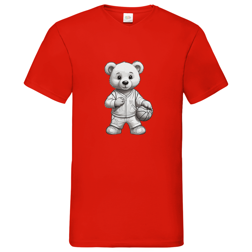 Herren T-Shirt „Basketball-Bär“ – Urban Style trifft Sports Vibes